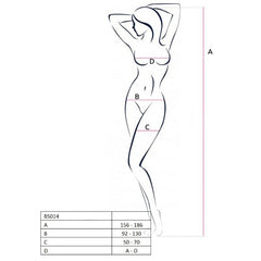 PASSION - WOMAN BS014 WHITE BODYSTOCKING ONE SIZE - 53Xshop
