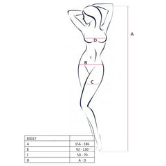 PASSION - WOMAN BS017 WHITE BODYSTOCKING ONE SIZE - 53Xshop