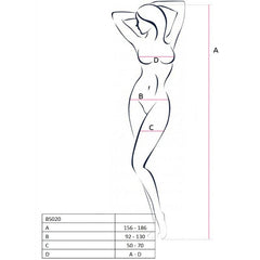 PASSION - WOMAN BS020 WHITE BODYSTOCKING ONE SIZE - 53Xshop