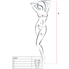 PASSION - WOMAN BS024 WHITE BODYSTOCKING ONE SIZE - 53Xshop