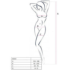 PASSION - WOMAN BS032 BODYSTOCKING BLACK ONE SIZE - 53Xshop