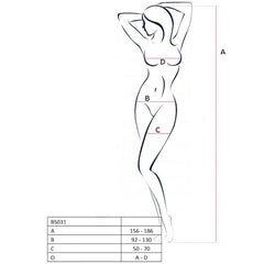 PASSION - WOMAN BS031 RED BODYSTOCKING ONE SIZE - 53Xshop