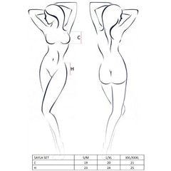 PASSION - WOMAN SAYLA SET BLACK SIZE S/M - 53Xshop