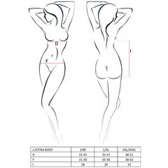 PASSION - WOMAN JUSTINA TEDDY BLACK SIZE L/XL - 53Xshop