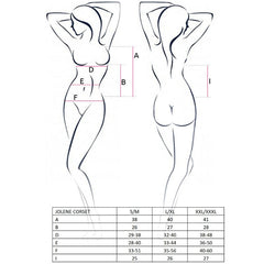 PASSION - WOMAN JOLENE BLACK CORSET SIZE S/M - 53Xshop