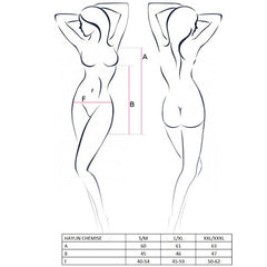 PASSION - WOMAN HAYLIN CHEMISE BLACK SIZE S/M - 53Xshop