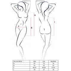 PASSION - WOMAN HELLEN DRESS AND THONG SIZE S/M - 53Xshop