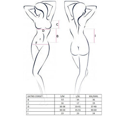 PASSION - WOMAN KATRISS BLACK CORSET SIZE S/M - 53Xshop