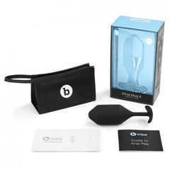 B-VIBE - SNUG ANAL PLUG 4 BLACK - 53Xshop