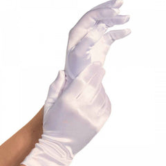 LEG AVENUE - SATIN GLOVES WHITE - 53Xshop