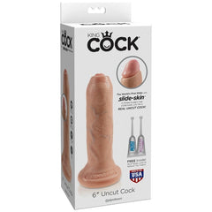 KING COCK - REALISTIC DILDO UNCUT FLESH 15 CM - 53Xshop