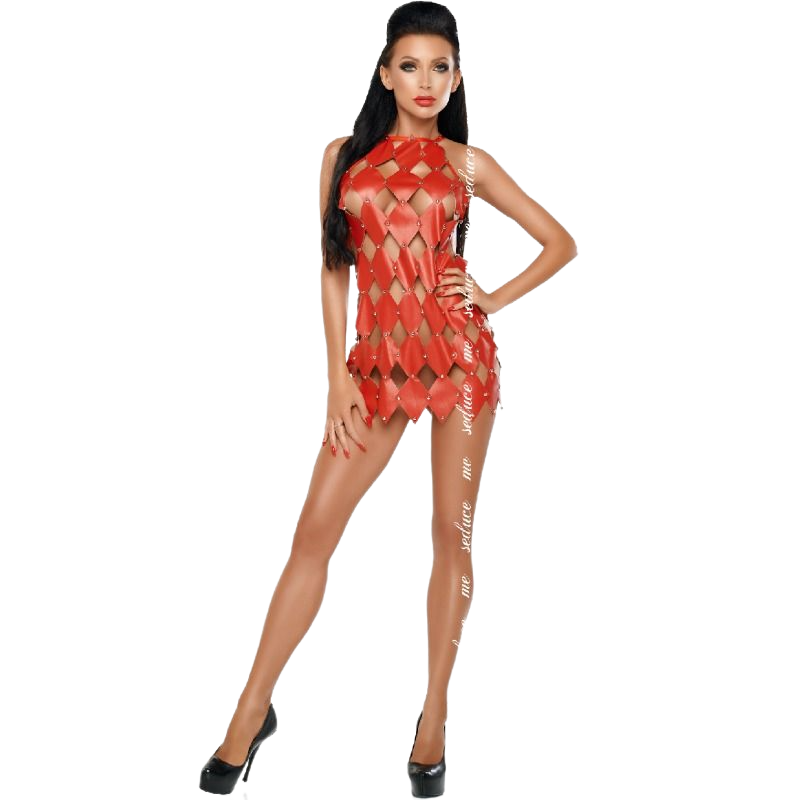 ME-SEDUCE - GWEN DRESS BARE BACK RED S/M - 53Xshop