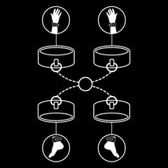 FETISH SUBMISSIVE - SET OF HAND AND ANKLE HANDCUFFS WITH NOPRENE LINING - 53Xshop