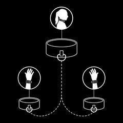 FETISH SUBMISSIVE - VEGAN LEATHER NECKLACE AND HANDCUFFS WITH NOPRENE LINING - 53Xshop