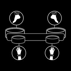 FETISH SUBMISSIVE - BONDAGE SPREADER BAR WITH NOPRENE LINING - 53Xshop