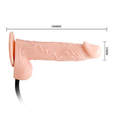REALISTIC VIBRATING AND INFLATABLE DILDO
