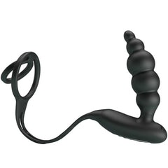 PRETTY LOVE - PENIS RINGS WITH VIBRATOR PLUG - 53Xshop
