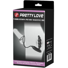 PRETTY LOVE - PENIS RINGS WITH VIBRATOR PLUG - 53Xshop