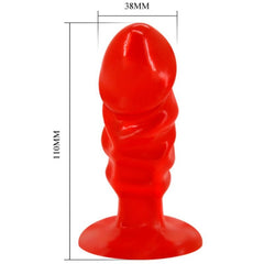 BAILE - UNISEX ANAL PLUG WITH RED SUCTION CUP - 53Xshop
