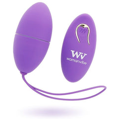 WOMANVIBE - ALSAN EGG REMOTE CONTROL BLACK SILICONE PURPLE - 53Xshop