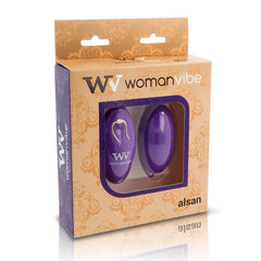 WOMANVIBE - ALSAN EGG REMOTE CONTROL BLACK SILICONE PURPLE - 53Xshop