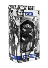 TOM OF FINLAND - 3 PIECE SILICONE COCK RING SET - 53Xshop