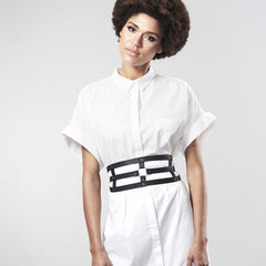 BIJOUX - INDISCRETS MAZE BELT WITH STRAP BLACK - 53Xshop