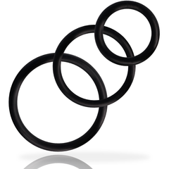 ADDICTED TOYS - RINGS SET FOR PENIS BLACK - 53Xshop