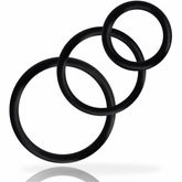 ADDICTED TOYS - RINGS SET FOR PENIS BLACK - 53Xshop