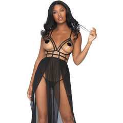 LEG AVENUE - CAGE MAXI DRESS AND THONG S/M - 53Xshop