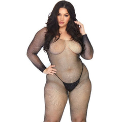 LEG AVENUE - CRYSTALIZED NET BODY STOCKING 1X-2X - 53Xshop