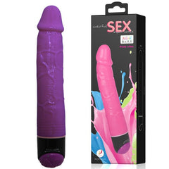 BAILE - COLORFUL SEX LILAC REALISTIC VIBRATOR 23 CM - 53Xshop