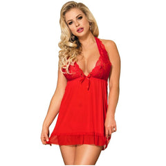 SUBBLIME - BABYDOLL RED FLORAL MOTIVS IN BREASTS S/M - 53Xshop