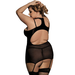 SUBBLIME - QUEEN PLUS FETISH STYLE AND FLORAL LACE CORSET - 53Xshop