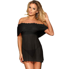 SUBBLIME - DRESSES SHORT DRESS + THONG BLACK S/M - 53Xshop