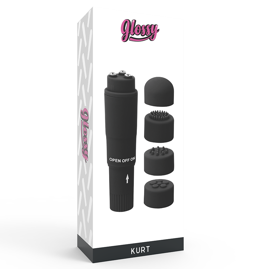 GLOSSY - KURT POCKET MASSAGER BLACK - 53Xshop