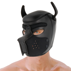 DARKNESS - NEOPRENE DOG MASK WITH REMOVABLE MUZZLE M - 53Xshop