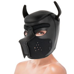 DARKNESS - NEOPRENE DOG MASK WITH REMOVABLE MUZZLE M - 53Xshop