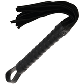 DARKNESS - BLACK BONDAGE WHIP WITH LEATHER HANDLE - 53Xshop