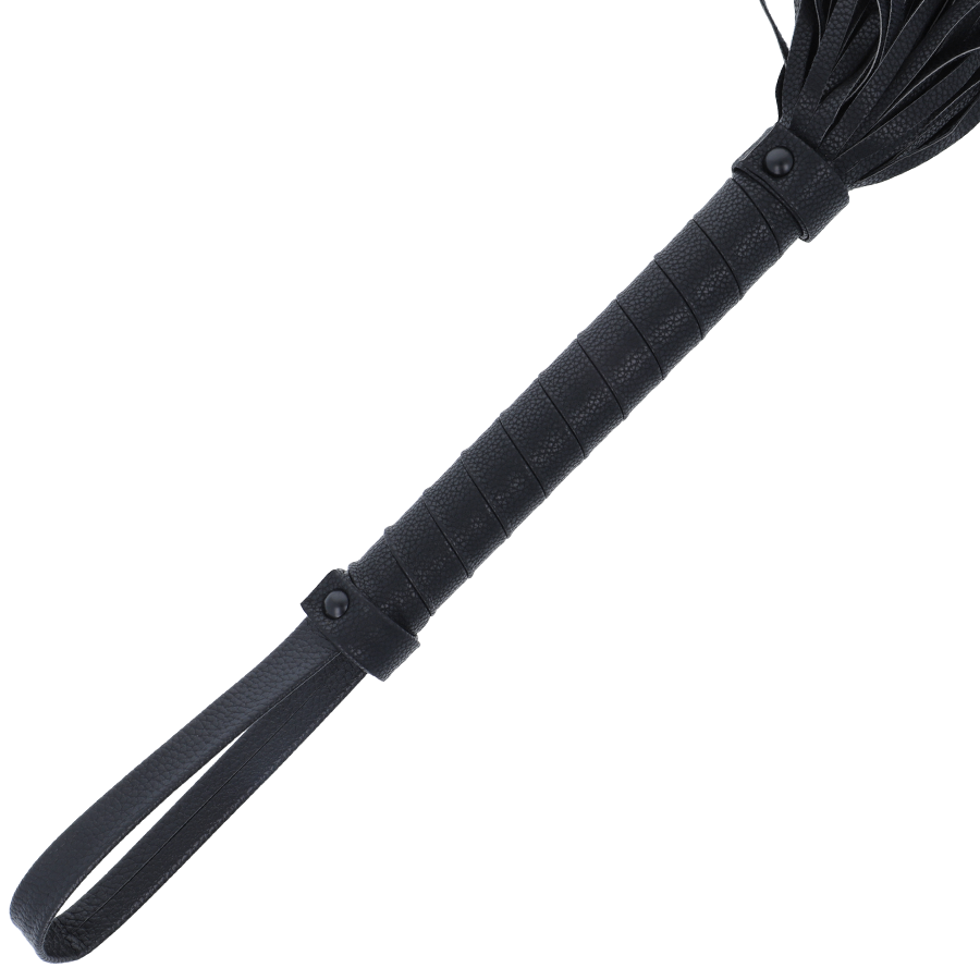 DARKNESS - BLACK BONDAGE WHIP 42CM LEATHER - 53Xshop