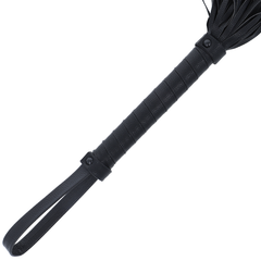 DARKNESS - BLACK BONDAGE WHIP 42CM LEATHER - 53Xshop
