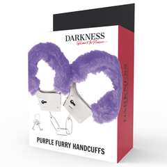 DARKNESS - LILAC LINED METAL HANDCUFFS - 53Xshop