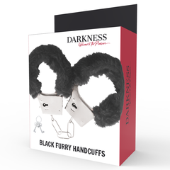DARKNESS - BLACK LINED METAL HANDCUFFS - 53Xshop