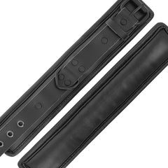 DARKNESS - BLACK LEATHER HANDCUFFS AND COLLAR - 53Xshop