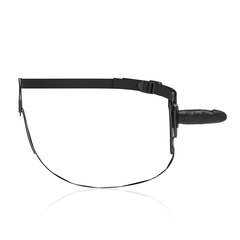 FETISH SUBMISSIVE HARNESS - REALISTIC BLACK SILICONE 15 CM - 53Xshop