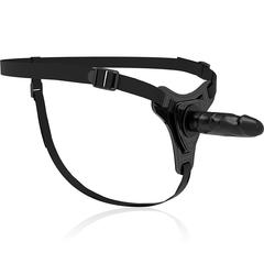 FETISH SUBMISSIVE HARNESS - REALISTIC BLACK SILICONE 15 CM - 53Xshop