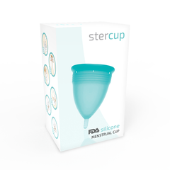 STERCUP - FDA SILICONE MENSTRUAL CUP AQUAMARINE - SIZE L - 53Xshop