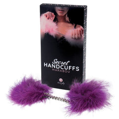 SECRETPLAY - PURPLE MARABOU HANDCUFFS - 53Xshop