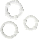 SEVEN CREATIONS - SET OF THREE TRANSPARENT PENIS RINGS - 53Xshop