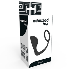 ADDICTED TOYS - ANAL PLUG WITH BLACK PENIS RING - 53Xshop
